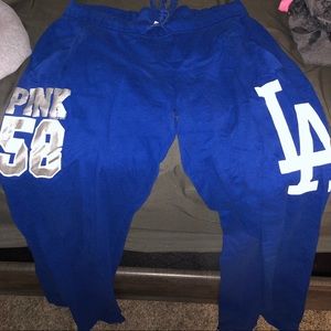LA dodgers PINK VS boyfriend pants